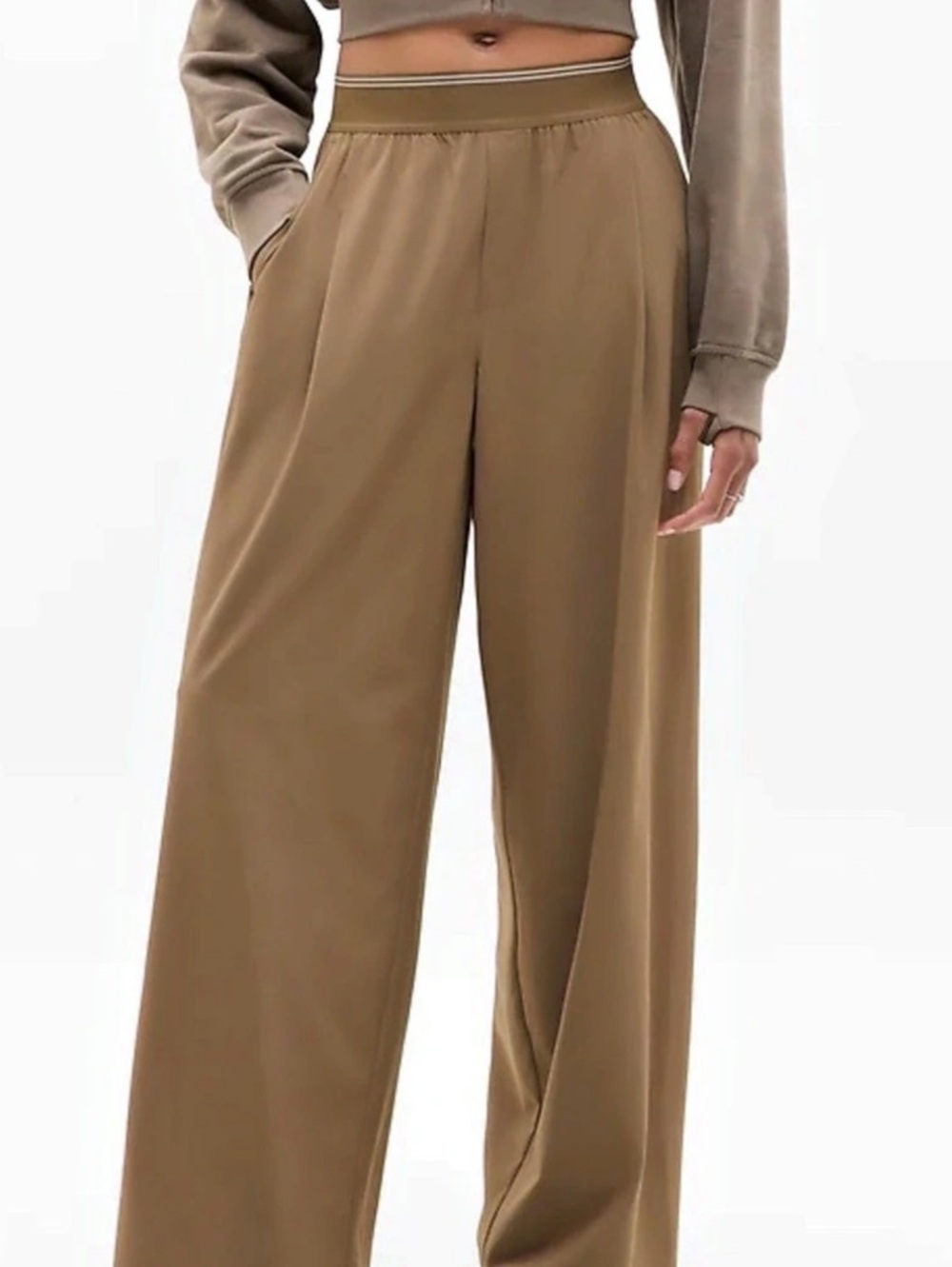 Athleta Stratosphere high-rise, wide leg pant, size Large